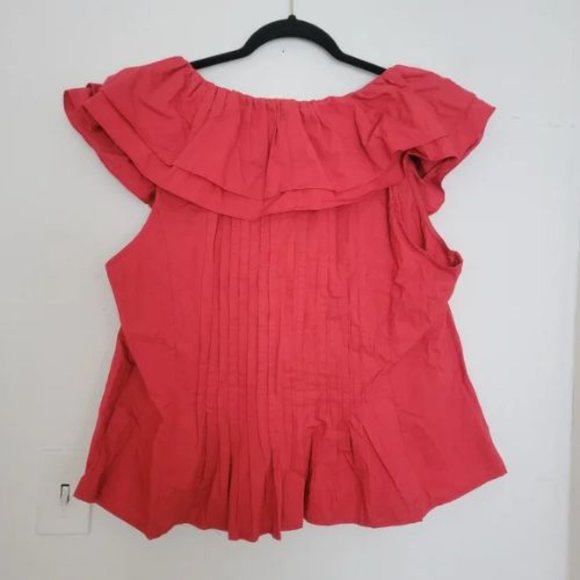 NWT Anthropologie Pintucked Ruffle Blouse | 2X - Picture 6 of 6